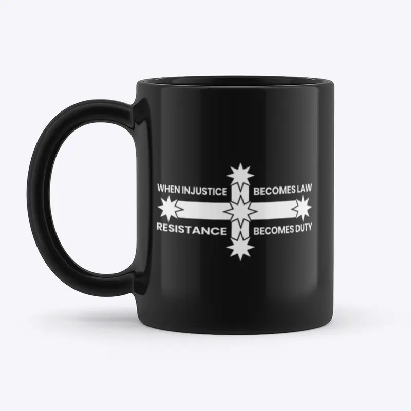 Premium Black Coffee Mug  Eureka print 